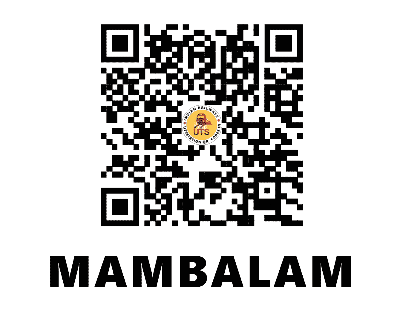 UTS QR Code for MAMBALAM - MBM (SR - TAMIL NADU)